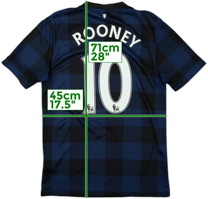2013-14 Manchester United Away Shirt Rooney #10 - 7/10 - (S)