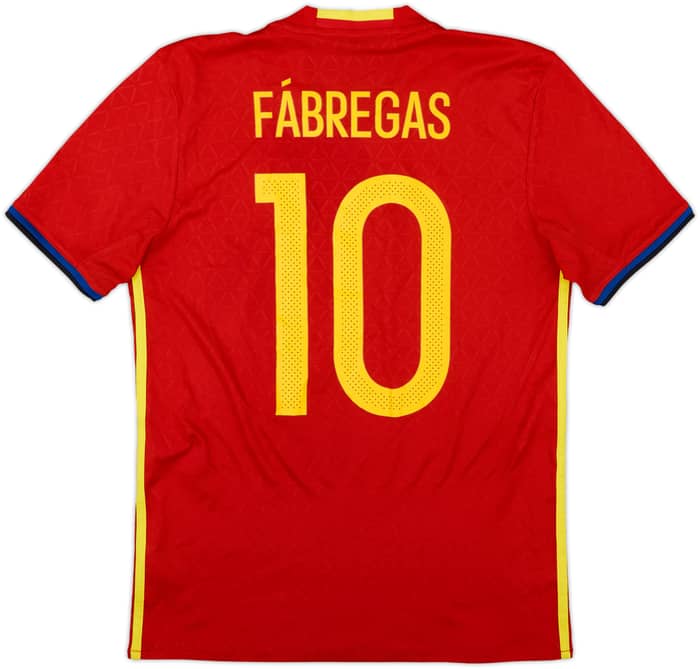 2016-17 Spain Home Shirt Fabregas #10 - 8/10 - (S)