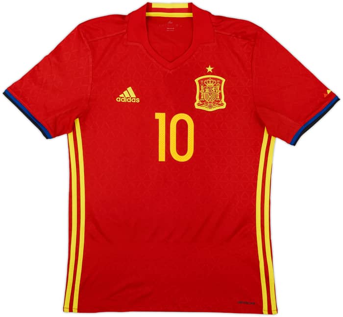 2016-17 Spain Home Shirt Fabregas #10 - 8/10 - (S)