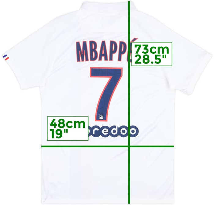 Camiseta de la tercera equipación del Paris Saint-Germain 2019-20 Mbappe #7 - 6/10 - (M)