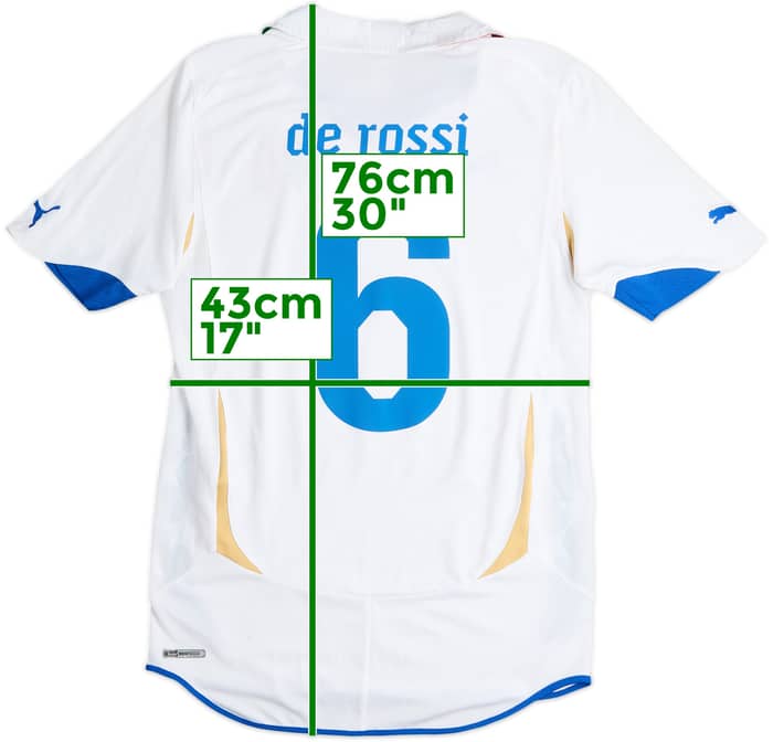 2010-12 Italy Away Shirt De Rossi #6 - 6/10 - (S)
