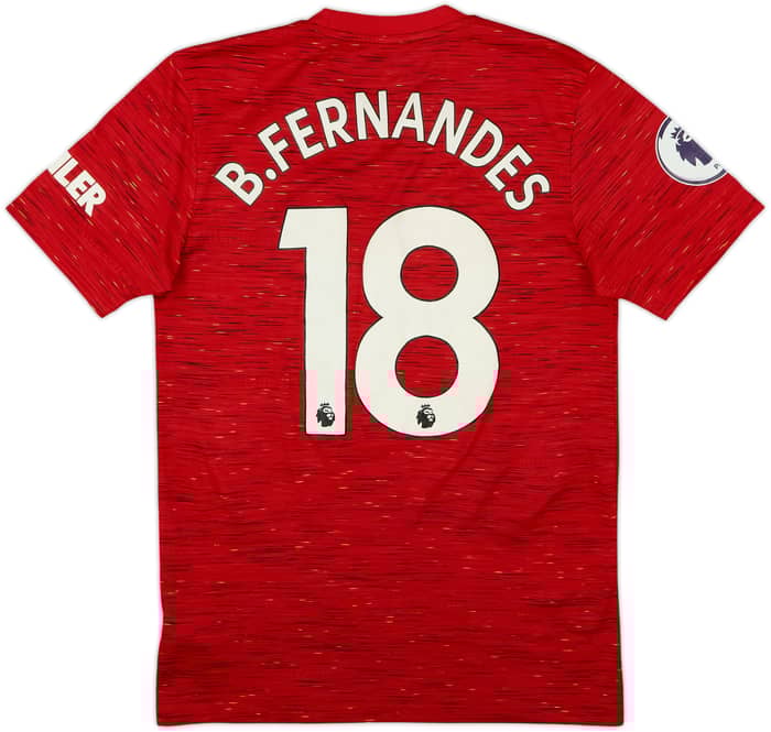2020-21 Manchester United Home Shirt Fernandes #18 - 8/10 - (S)