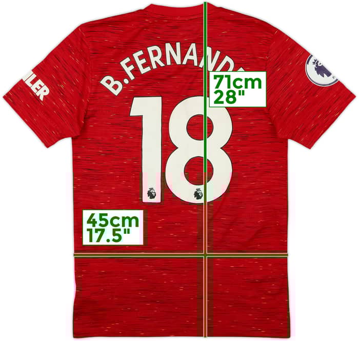 2020-21 Manchester United Home Shirt Fernandes #18 - 8/10 - (S)