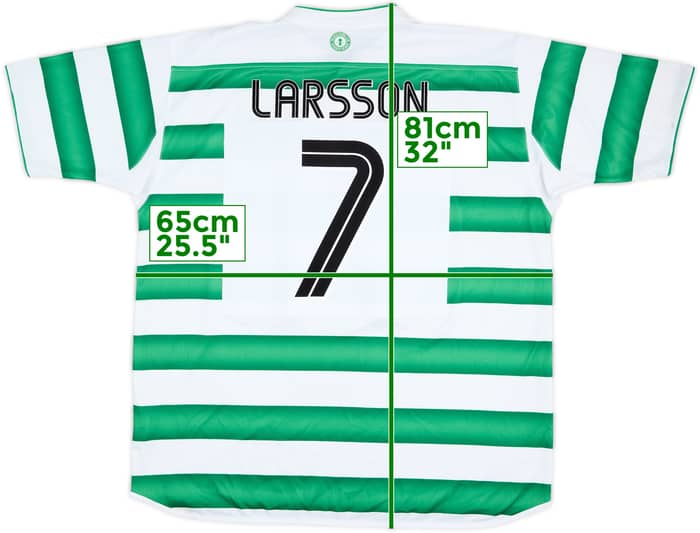 2003-04 Celtic Camiseta Local Larsson #7 - 8/10 - (XXL)