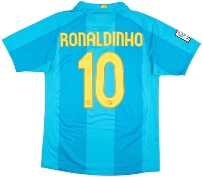 Camiseta de visitante del Barcelona 2007-09 Ronaldinho #10 - 5/10 - (M)