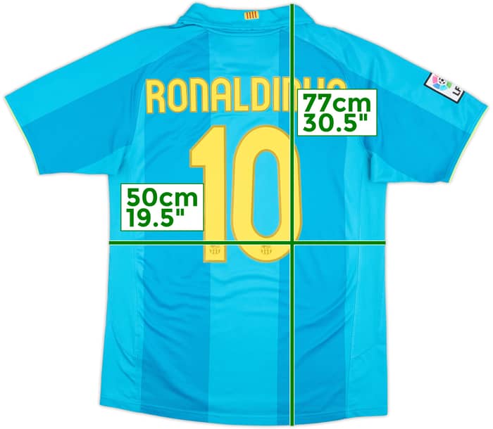 Camiseta de visitante del Barcelona 2007-09 Ronaldinho #10 - 5/10 - (M)