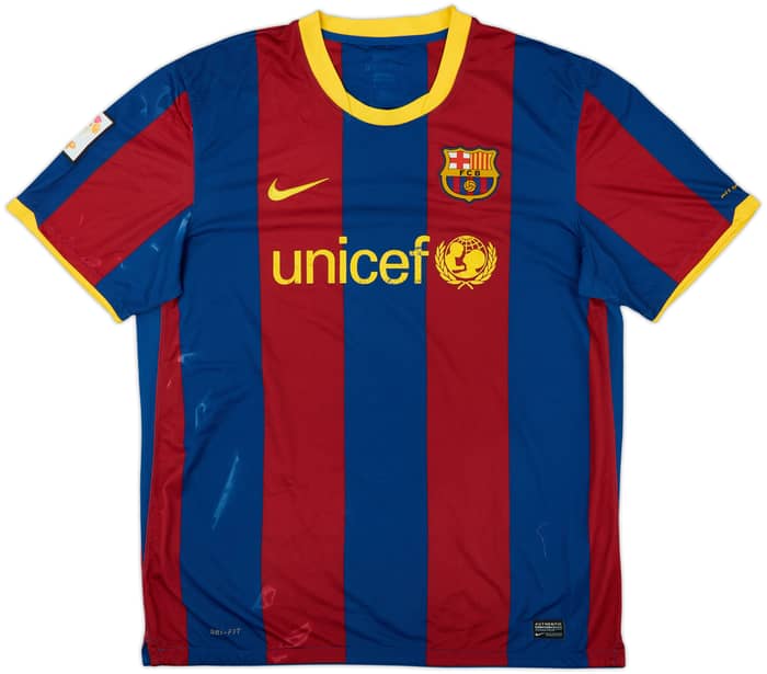 2010-11 Barcelona Home Shirt - 4/10 - (XL)