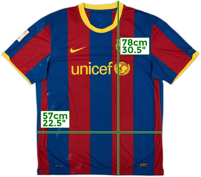 2010-11 Barcelona Home Shirt - 4/10 - (XL)
