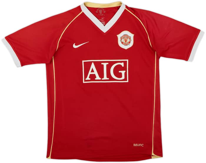 2006-07 Manchester United Home Shirt - 8/10 - (L.Boys)