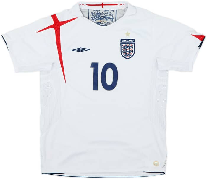 2005-07 England Home Shirt Owen #10 - 9/10 - (L.Boys)