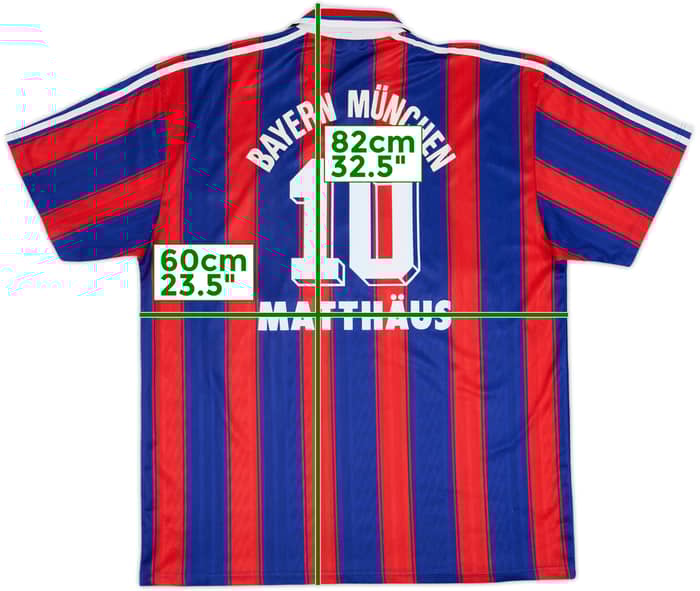 1995-97 Bayern Munich Home Shirt Matthaus #10 - 7/10 - (XXL)