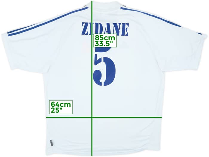 2001 Real Madrid Home Shirt Zidane #5 - 6/10 - (XXL)