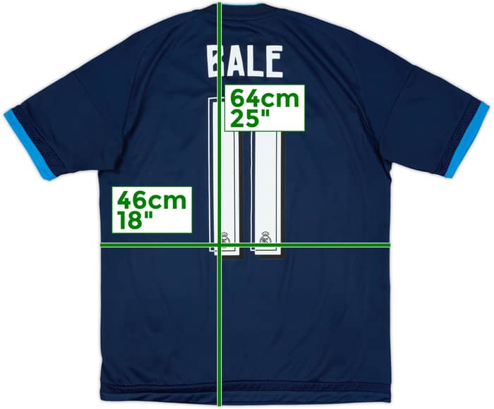 2015-16 Real Madrid Tercera Camiseta Bale #11 - 8/10 - (S)