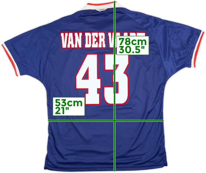 1999-00 Ajax Camiseta Visitante Van Der Vaart #43 - 7/10 - (L)