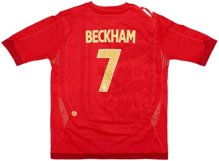 2006-08 England Away Shirt Beckham #7 - 8/10 - (M.Boys)