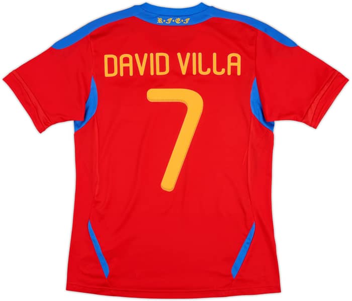 2010-11 Spain Home Shirt David Villa #7 - 10/10 - (XL.Boys)