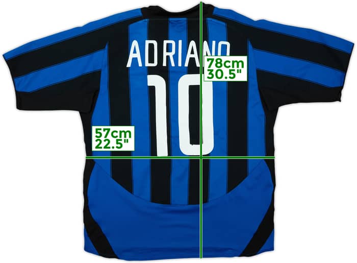 2003-04 Inter Milan Home Shirt Adriano #10 - 7/10 - (XL)