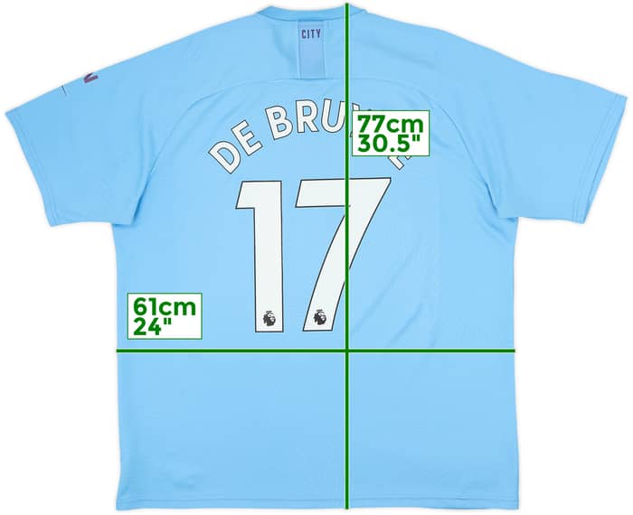 2019-20 Manchester City Home Shirt De Bruyne #17 - 6/10 - (XXL)