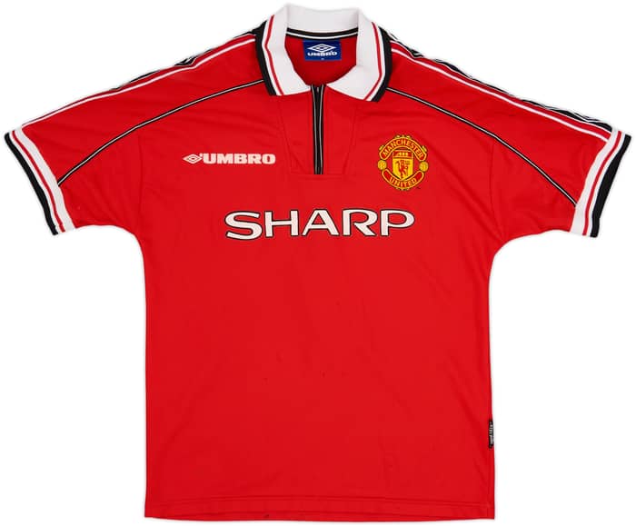 1998-00 Manchester United Home Shirt Beckham #7 - 6/10 - (M)