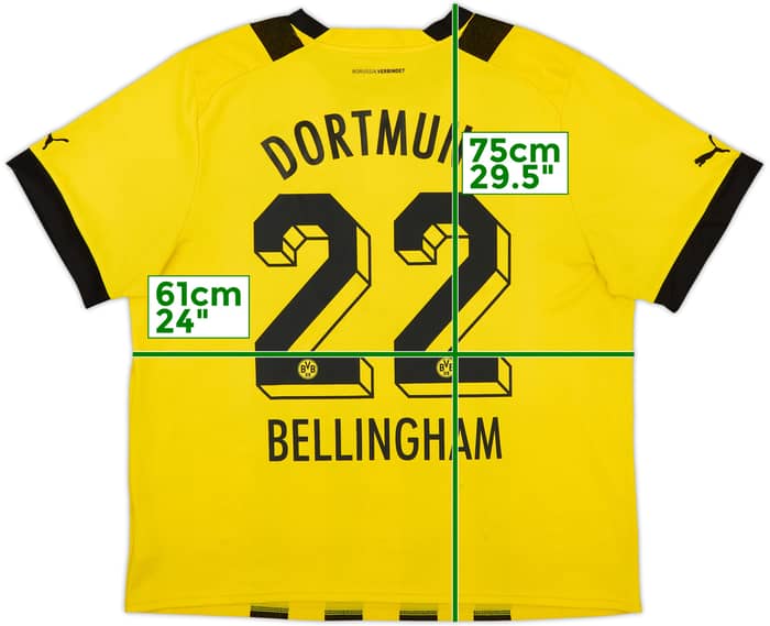 2022-23 Dortmund Home Shirt Bellingham #22 - 6/10 - (XXL)