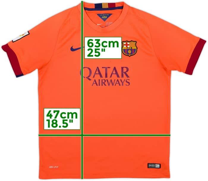 2014-15 Barcelona Away Shirt - 4/10 - (XL.Boys)