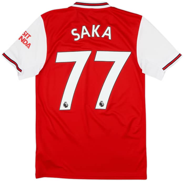 2019-20 Arsenal Home Shirt Saka #77 - 8/10 - (XS)