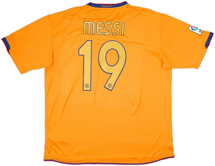Camiseta de visitante del Barcelona 2006-08 Messi #19 - 10 de 10 - (XXL)