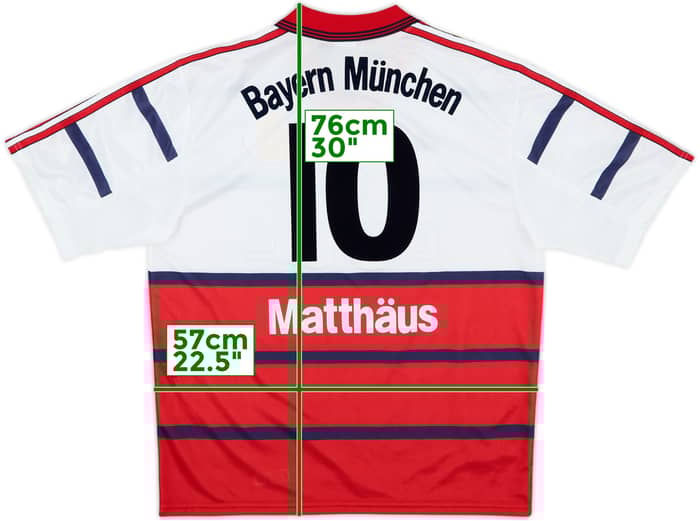 1998-00 Bayern Múnich Camiseta Visitante Matthaus #10 - 6/10 - (L)