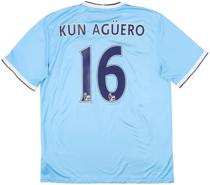 2013-14 Manchester City Home Shirt Kun Aguero #16 - 6/10 - (L)