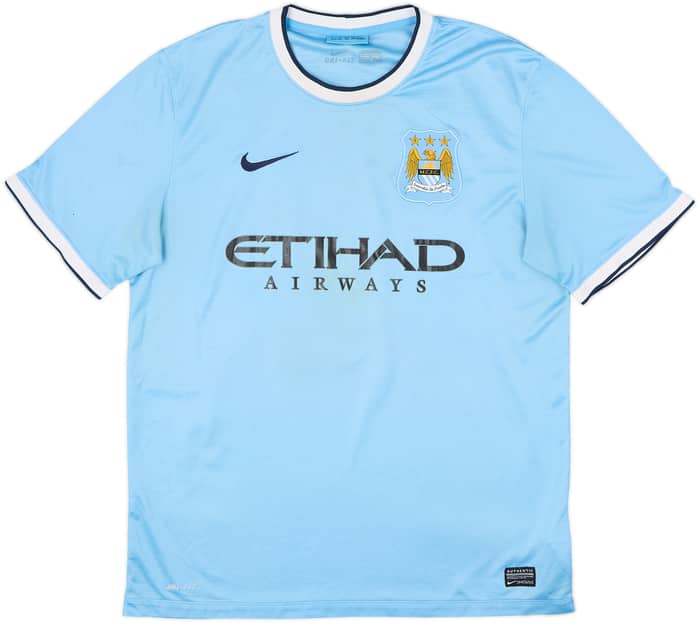 2013-14 Manchester City Home Shirt Kun Aguero #16 - 6/10 - (L)