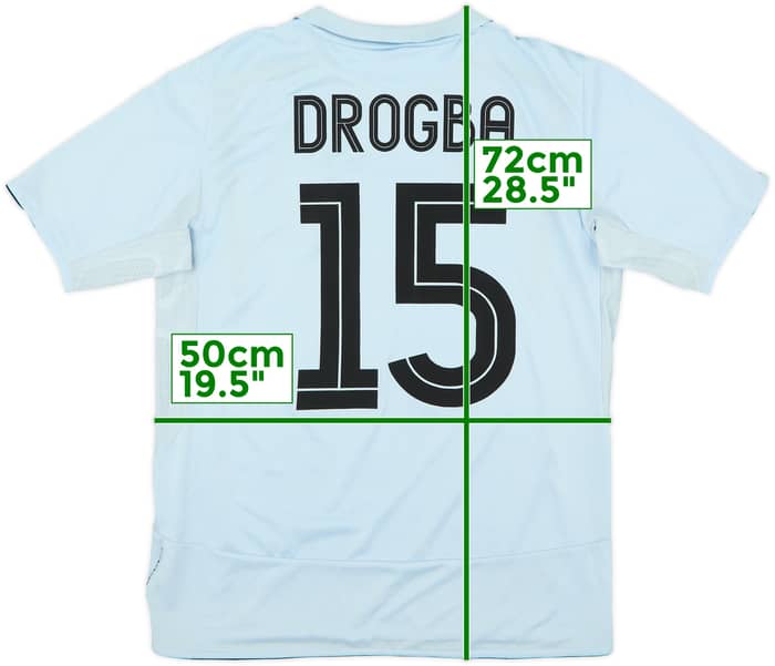 2005-06 Chelsea Camiseta Visitante Drogba #15 - 6/10 - (L)