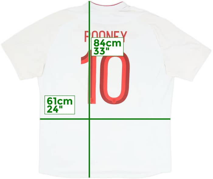 2012-13 England Home Shirt Rooney #10 - 7/10 - (XXL)