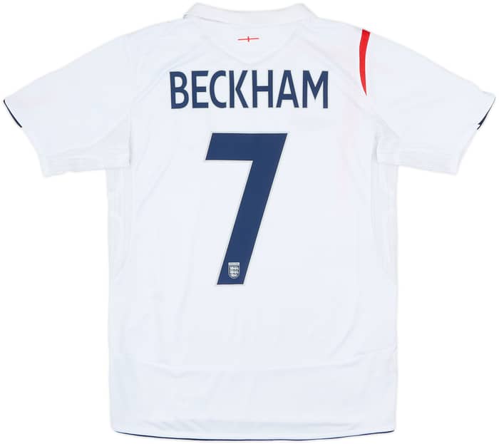 2005-07 England Home Shirt Beckham #7 - 6/10 - (S)