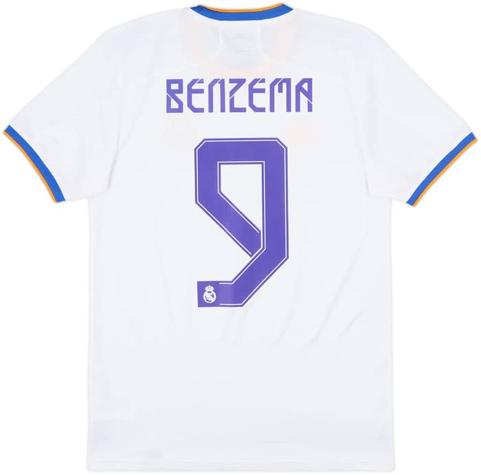 2021-22 Real Madrid Home Shirt Benzema #9 - 7/10 - (S)