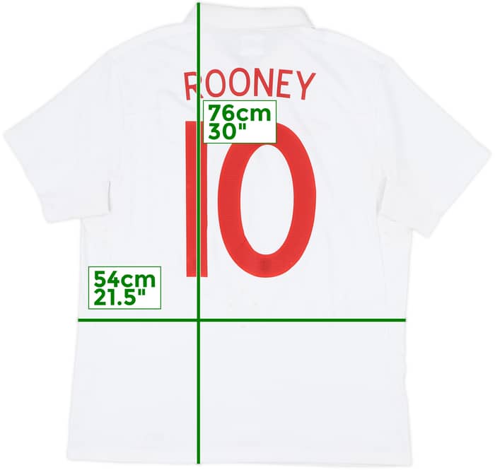 2009-10 England Home Shirt Rooney #10 - 6/10 - (L)