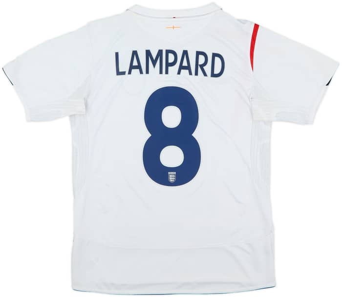 2005-07 Inglaterra Camiseta Local Lampard #8 - 5/10 - (M)