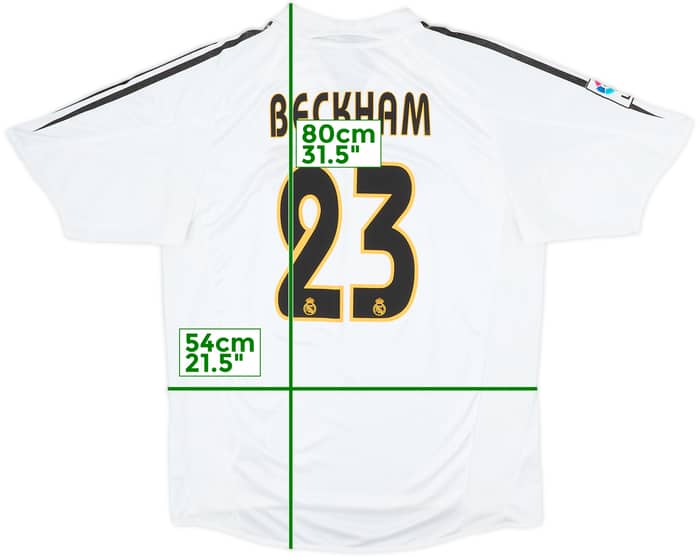 2004-05 Real Madrid Home Shirt Beckham #23 - 6/10 - (L)