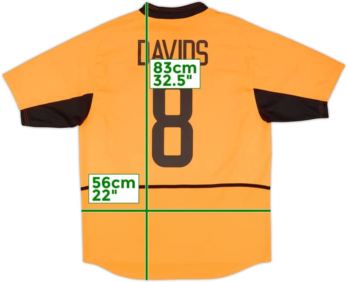 2002-04 Netherlands Home Shirt Davids #8 - 8/10 - (L)