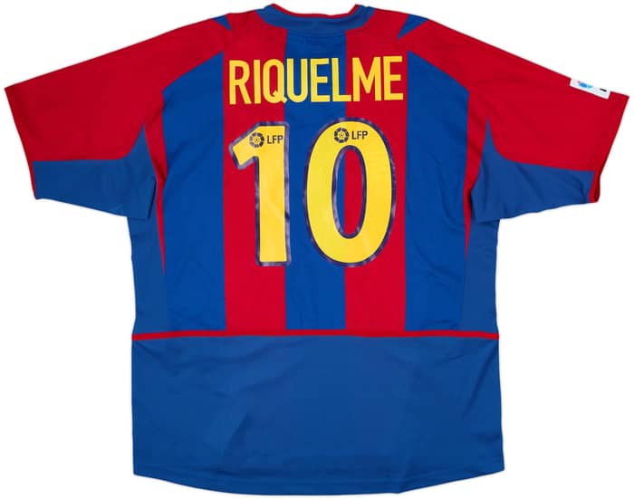 2002-03 Barcelona Home Shirt Riquelme #10 - 8/10 - (XL)