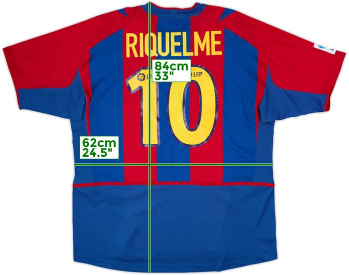 2002-03 Barcelona Home Shirt Riquelme #10 - 8/10 - (XL)
