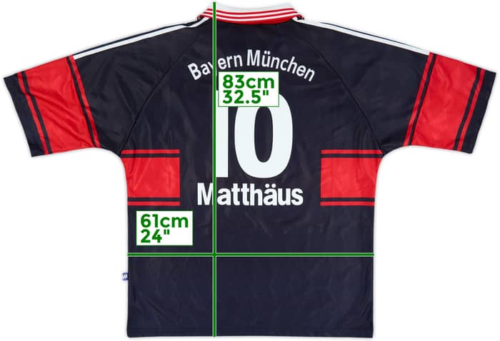 1997-99 Bayern Munich Home Shirt Matthaus #10 - 8/10 - (XL)