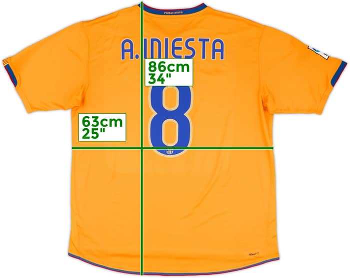 2007-08 Barcelona Third Shirt A.Iniesta #8 - 8/10 - (XXL)
