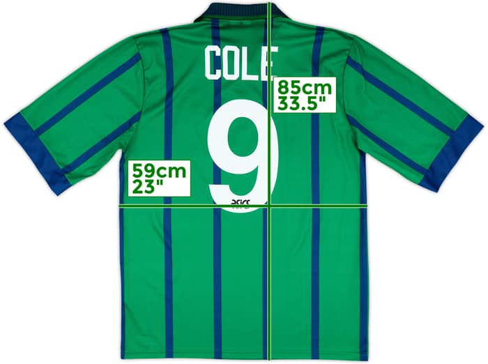 1994-95 Newcastle Third Shirt Cole #9 - 6/10 - (XL)