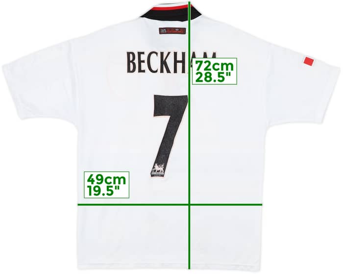 1997-99 Manchester United Away Shirt Beckham #7 - 8/10 - (Y)