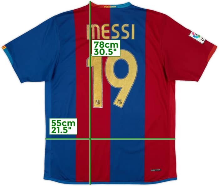 2006-07 Barcelona Home Shirt Messi #19 - 7/10 - (L)