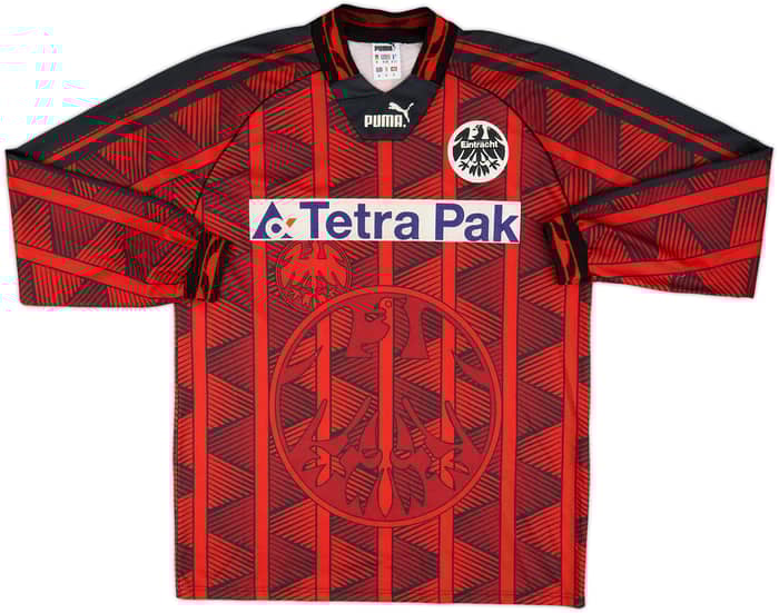 1995-96 Eintracht Frankfurt Home L/S Shirt Okocha #10 - 8/10 - (M)