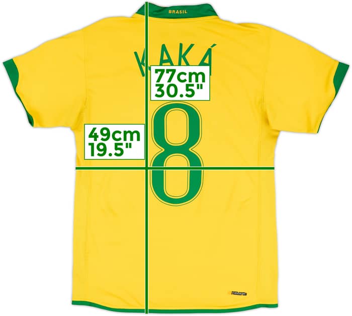 2006-08 Brazil Home Shirt Kaka #8 - 8/10 - (M)