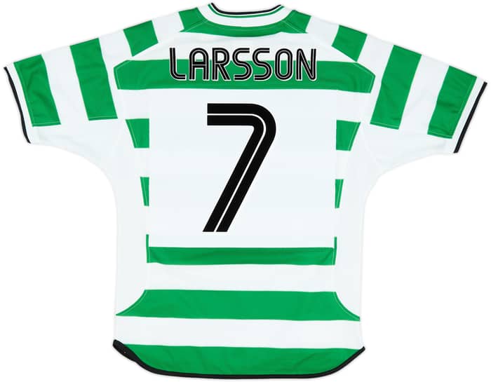 2001-03 Celtic Home Shirt Larsson #7 - 8/10 - (S)