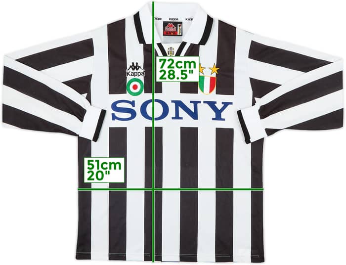 1995-97 Juventus Home L/S Shirt - 8/10 - (S)