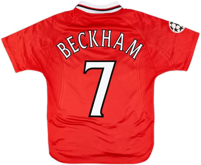 1999-00 Manchester United 'CL Winners' Shirt Beckham #7 - 8/10 - (Y)